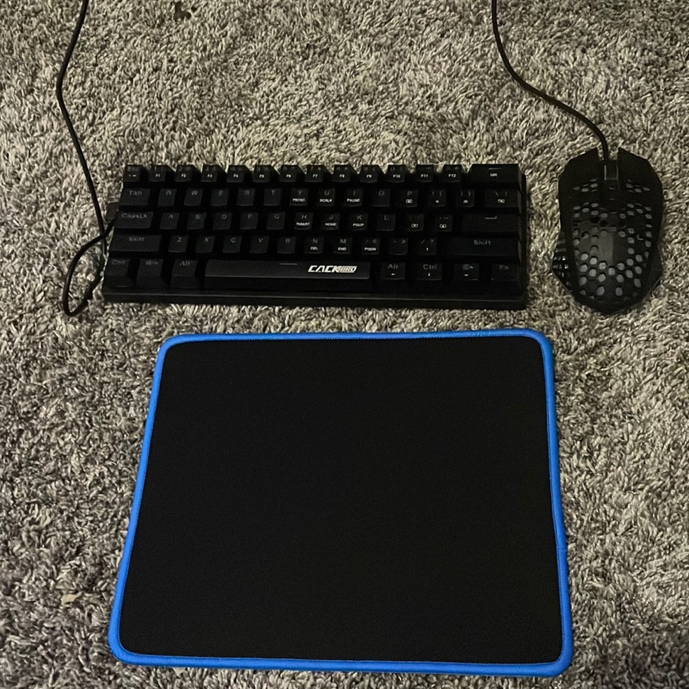 Keyboard and mouse and mouse pad